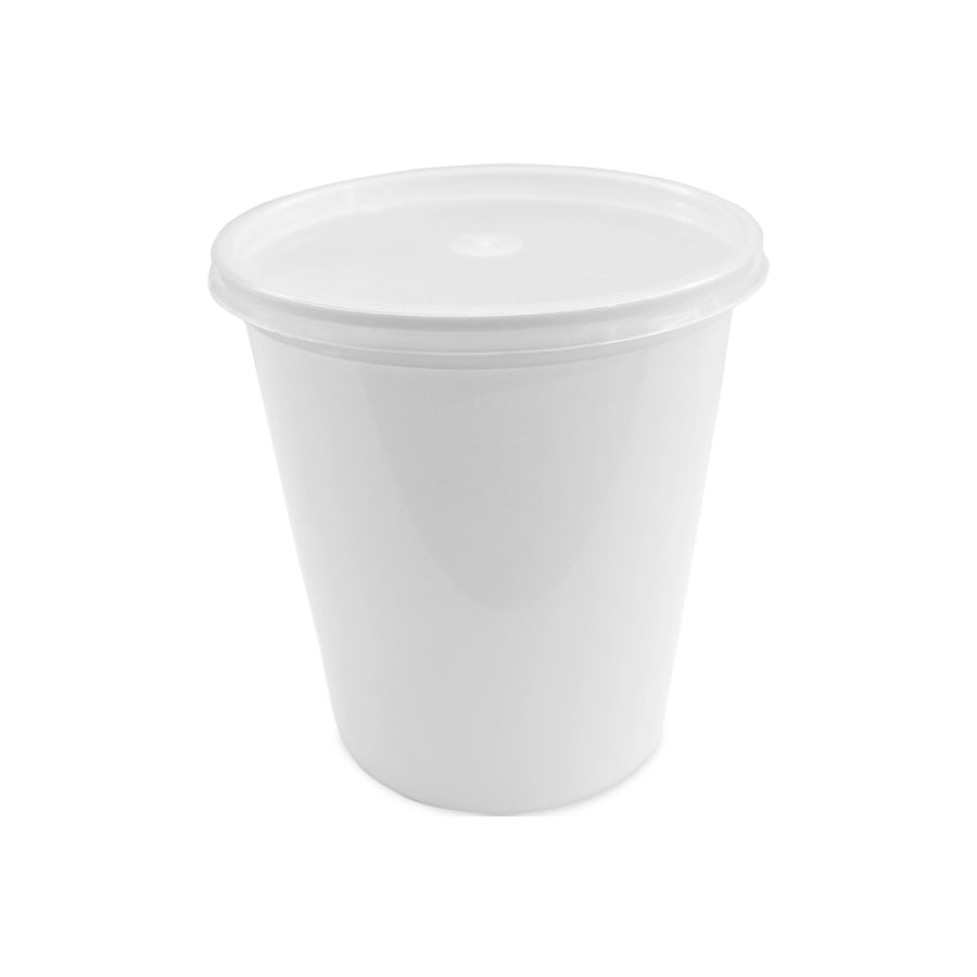 Soup Packaging with Lids - White and Clear