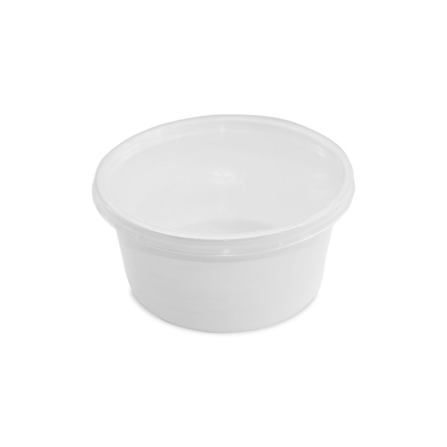 Soup Packaging with Lids - White and Clear