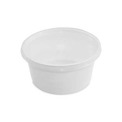 Soup Packaging with Lids - White and Clear