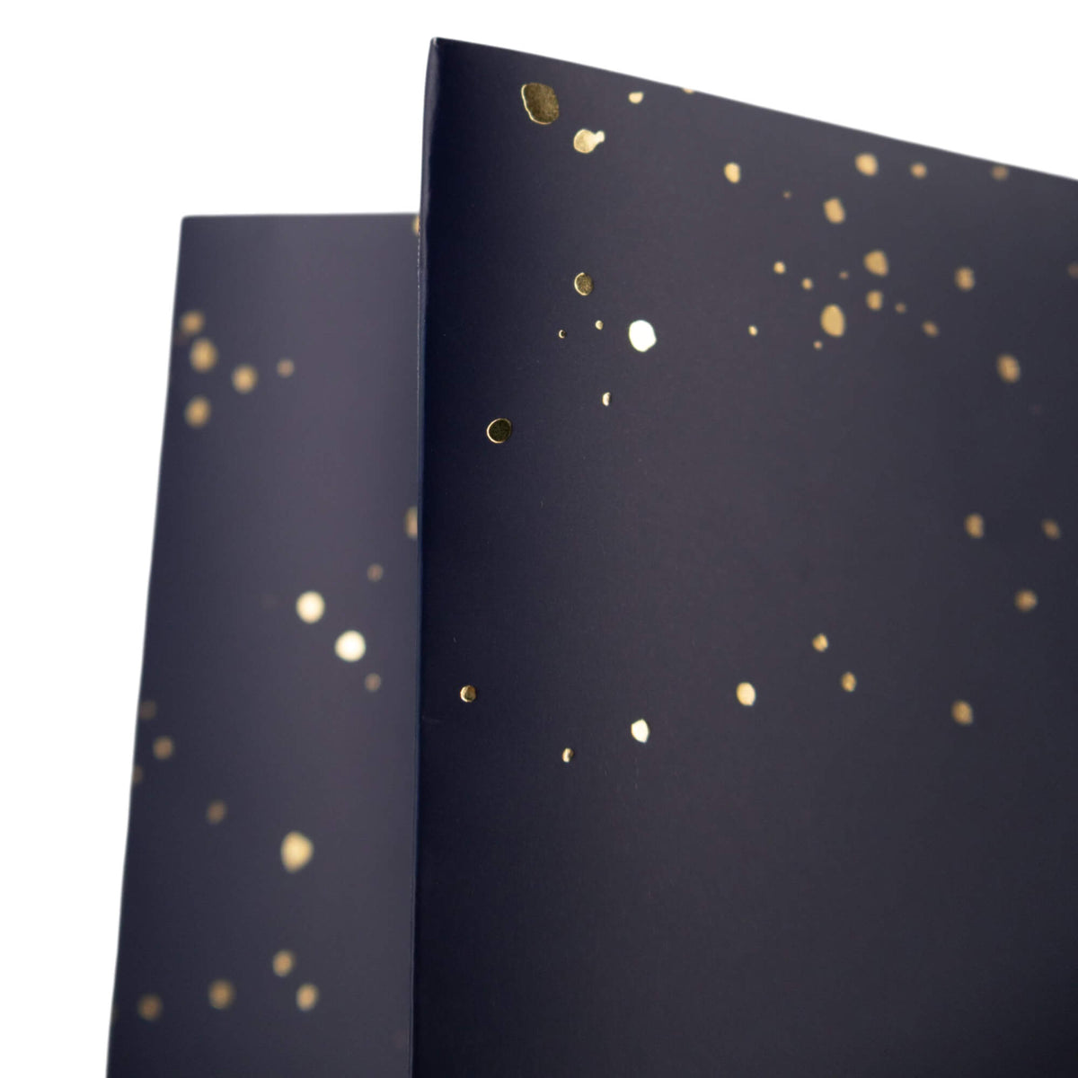 Sacos de Papel Couché 200g - Plastificado Mate - Azul, Dourado e Branco - "Noite Feliz"