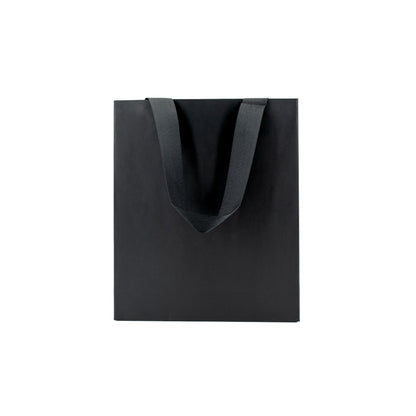 Sacos Premium em Cartolina 250g com Fita- Plastificado Mate - Preto