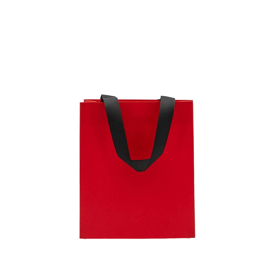 Sacos Premium em Cartolina 250g com Fita- Plastificado Mate - Vermelho
