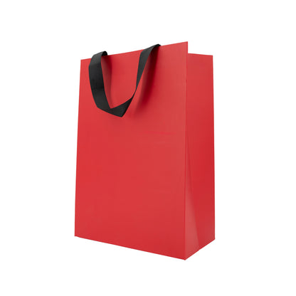 Sacos Premium em Cartolina 250g com Fita- Plastificado Mate - Vermelho