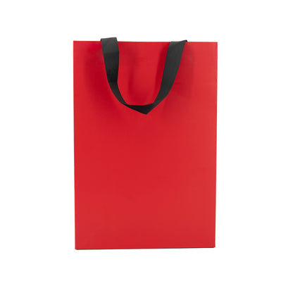 Sacos Premium em Cartolina 250g com Fita- Plastificado Mate - Vermelho