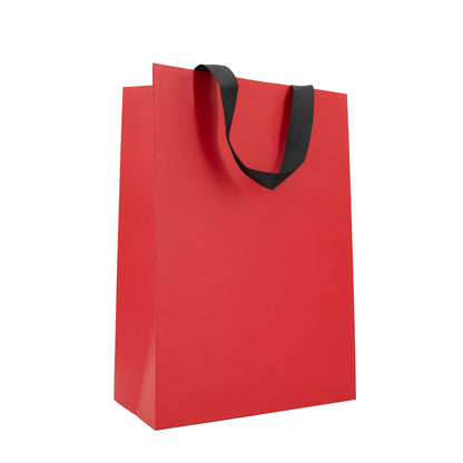 Sacos Premium em Cartolina 250g com Fita- Plastificado Mate - Vermelho