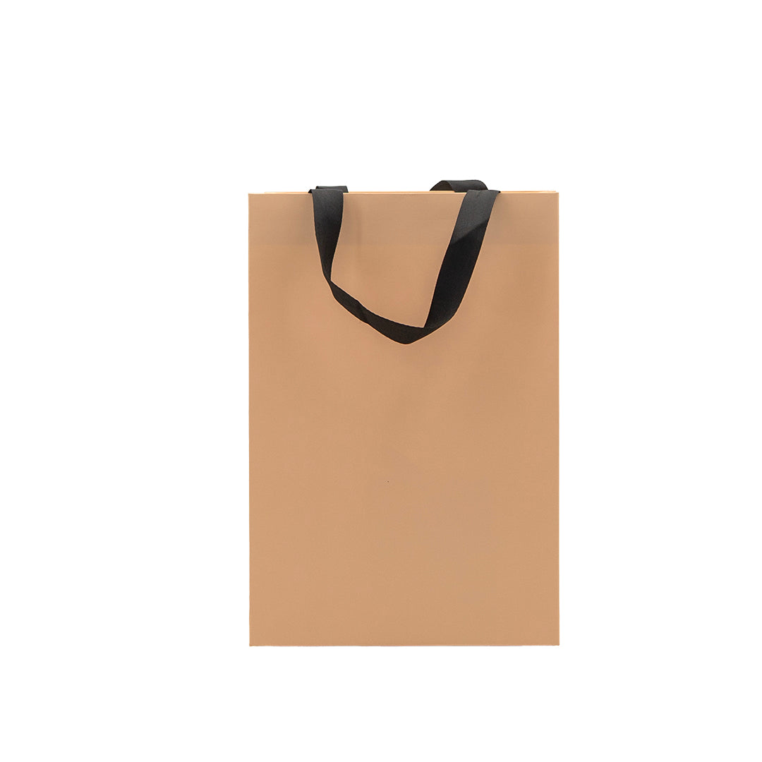Bolsas Premium de Cartulina 250g con Cinta - Plastificado Mate - Crema