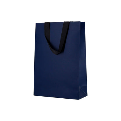 Sacos Premium Couché 250g com Fita - Plastificado Mate - Azul Escuro