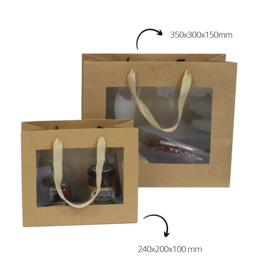 Sacos em Kraft 260g com Janela e Fita