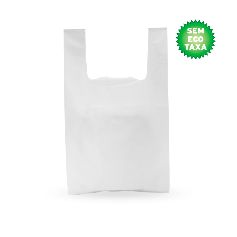 Sacos Plásticos com Alça de Alta Densidade (AD) - Branco Opaco