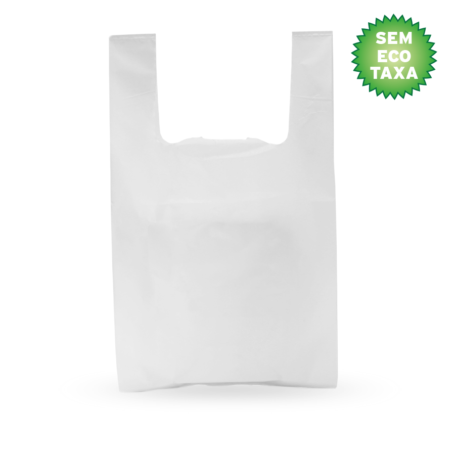 Plastic Bags with High-Density (HD) Handle - Opaque White