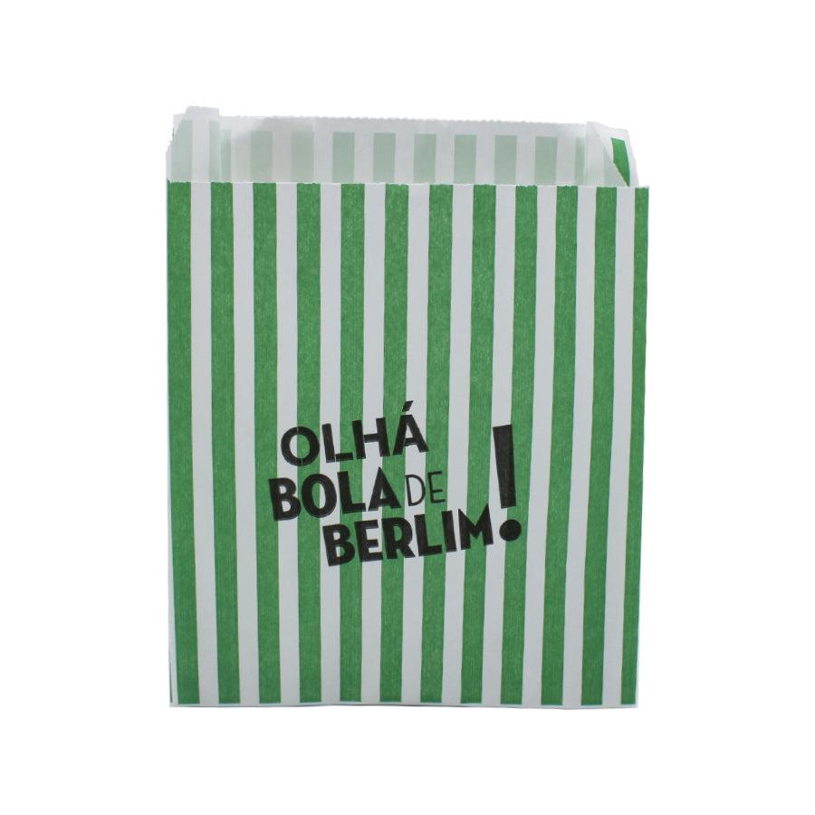 Bolsas Kraft Blancas 70g - Verde - "Mira Bola de Berlín"