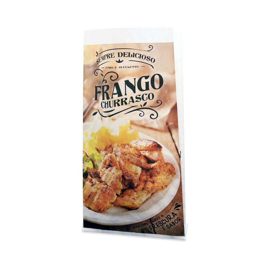 Bolsa para Pollo Asado con Plástico Interior e Impresión - Multicolor