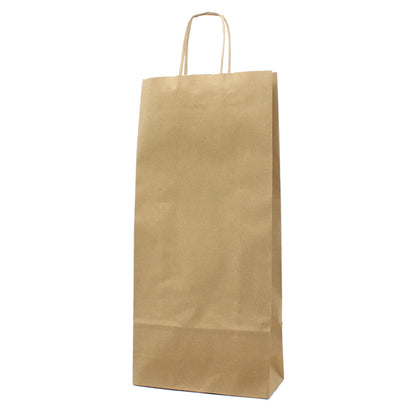 Sacos Asa Torcida Kraft Natural para Garrafas - Kraft