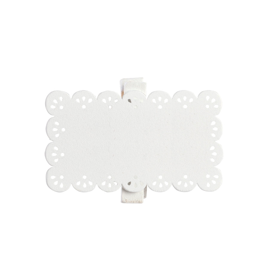 Etiqueta con pinza - Blanco