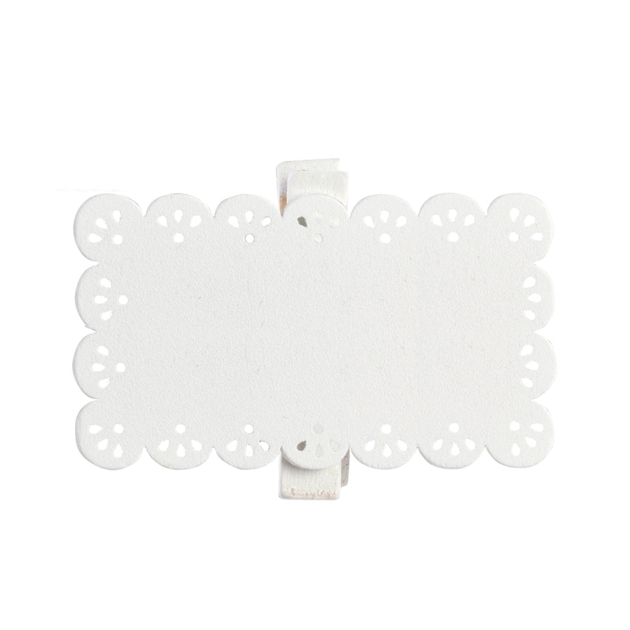 Etiqueta con pinza - Blanco