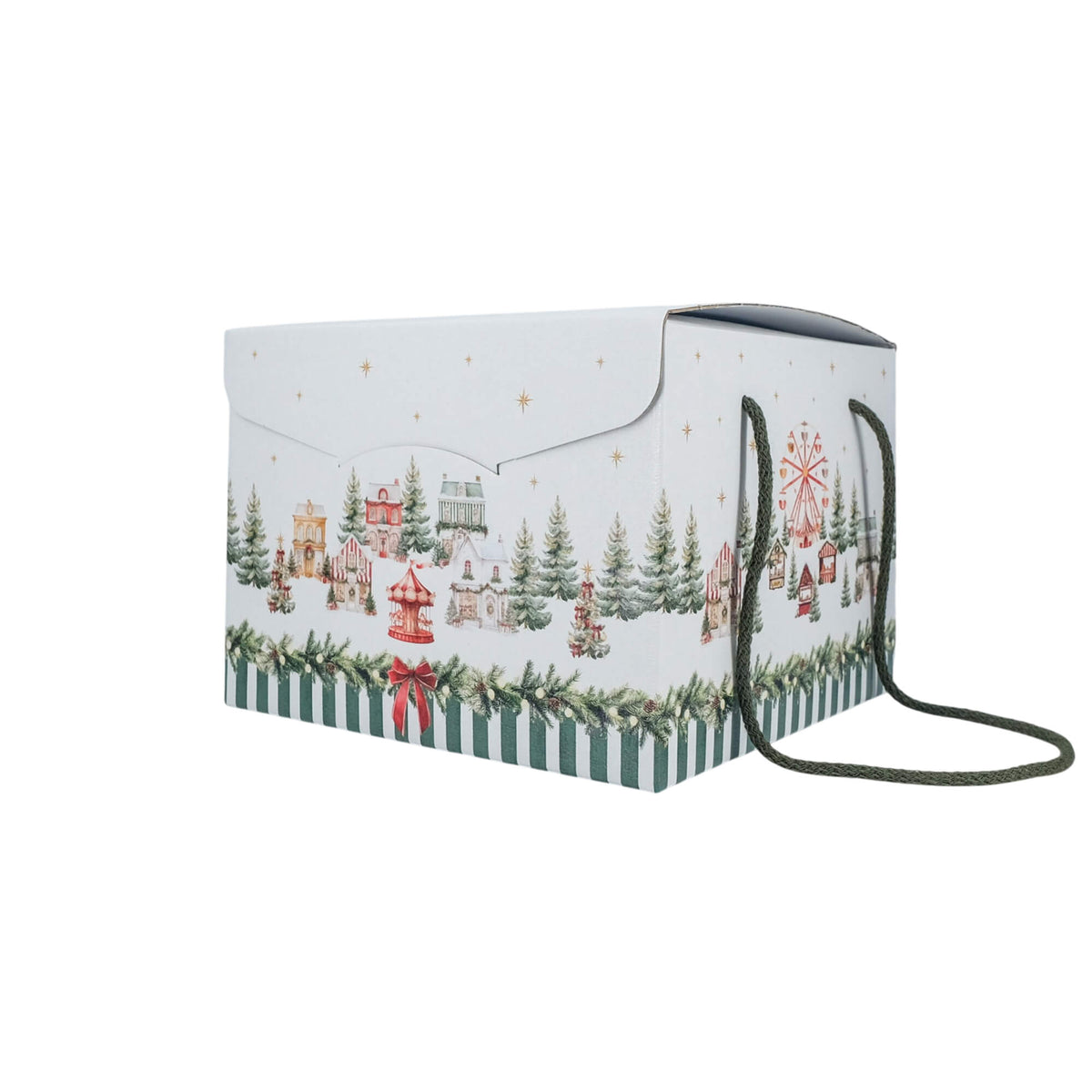 Cajas con Cordón - Verde y Blanco - "Market Verde"