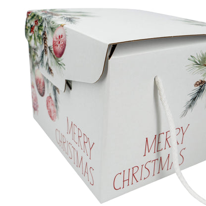 Cajas con Cordón - Blanco, Rojo y Blanco - "Addobbi di Natale"