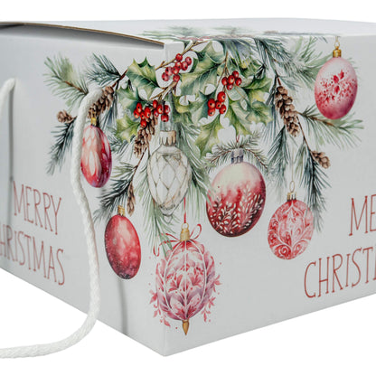 Cajas con Cordón - Blanco, Rojo y Blanco - "Addobbi di Natale"
