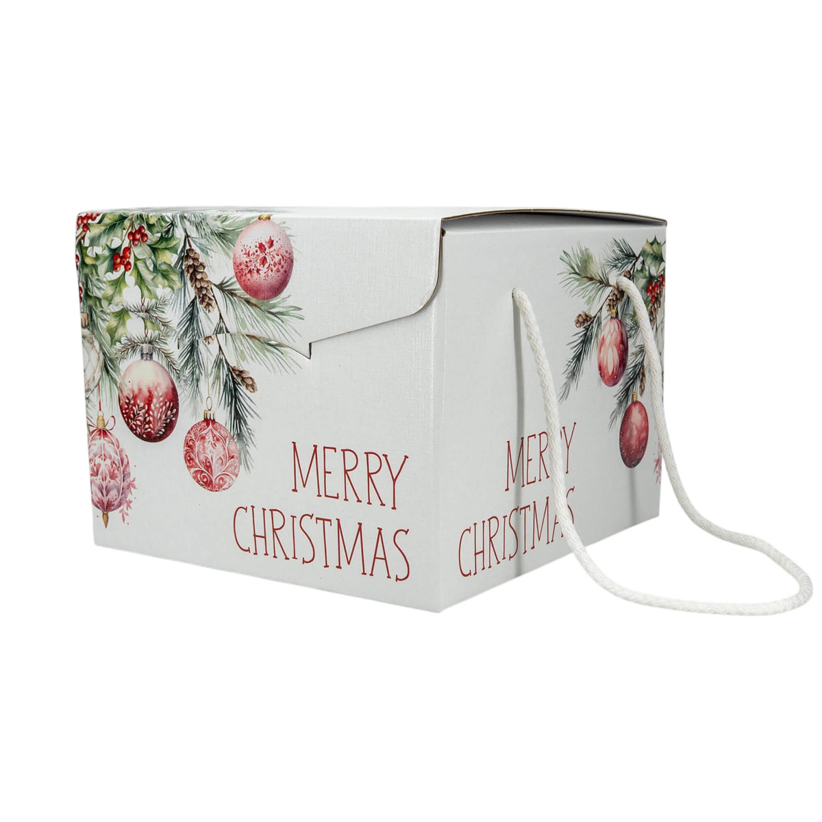 Cajas con Cordón - Blanco, Rojo y Blanco - "Addobbi di Natale"