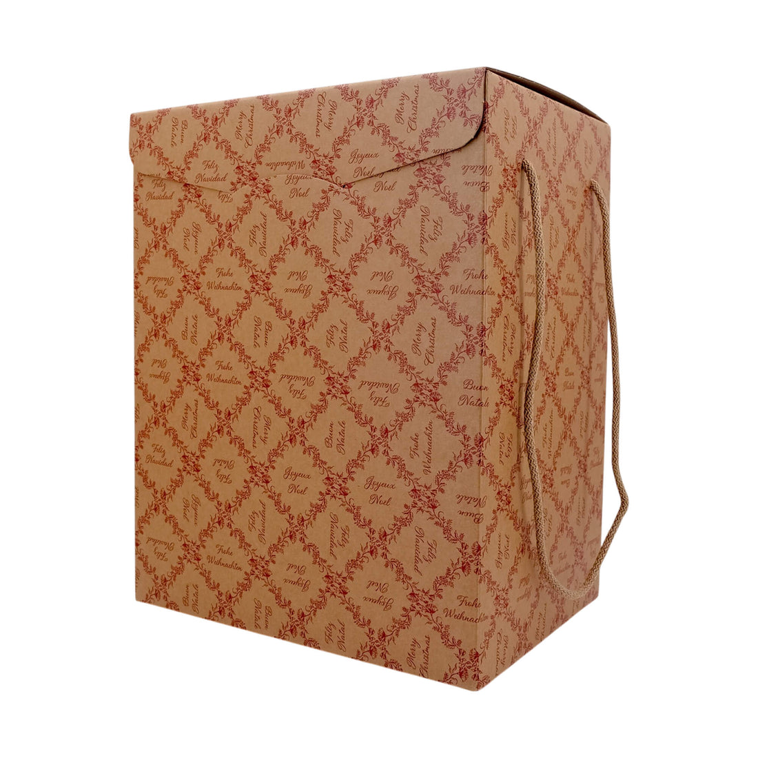 Cajas con Cordón - Kraft y Rojo - "Royal Garden"