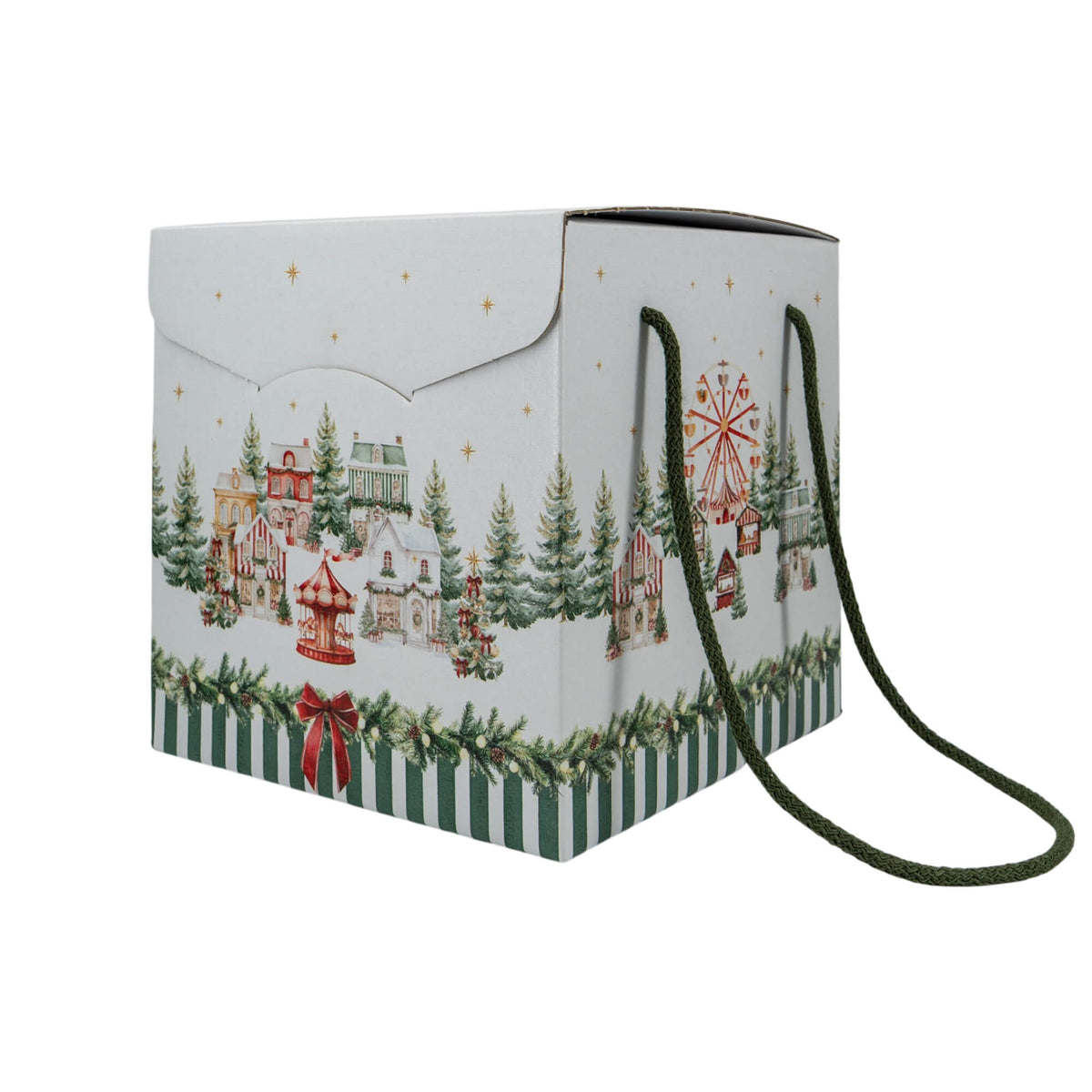 Cajas con Cordón - Verde y Blanco - "Market Verde"