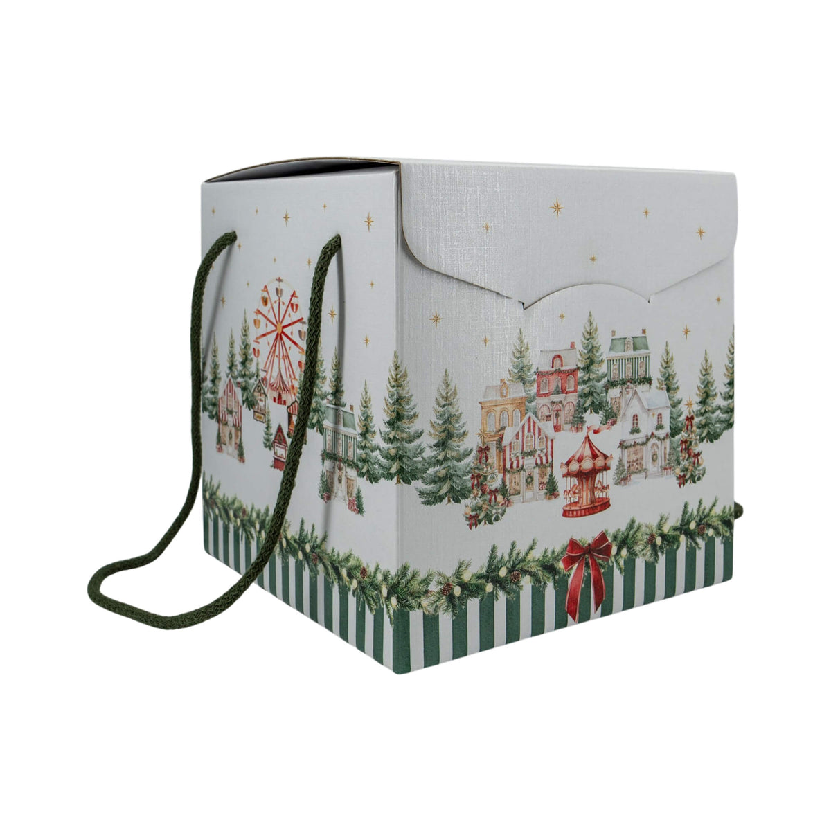 Cajas con Cordón - Verde y Blanco - "Market Verde"