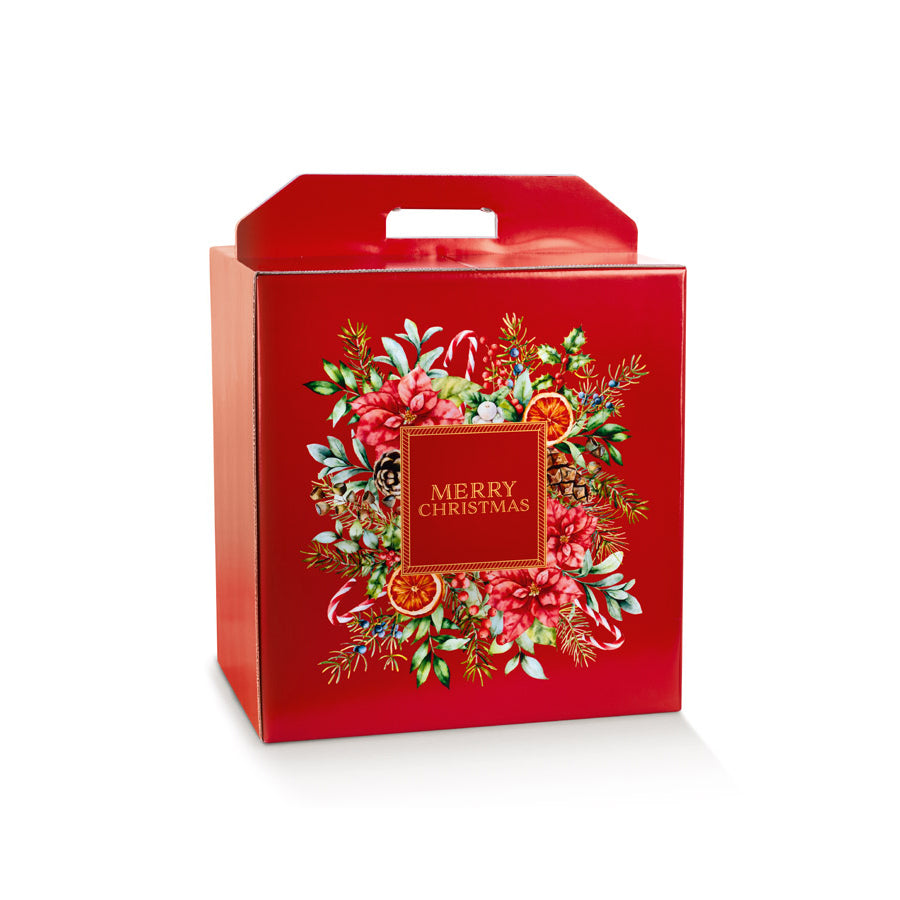 Caja Cesta de Regalo - Multicolor - "Botanical Christmas"
