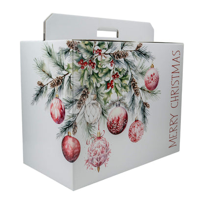 Caixa Cabaz - Branco, Vermelho e Branco - "Addobbi di Natale"