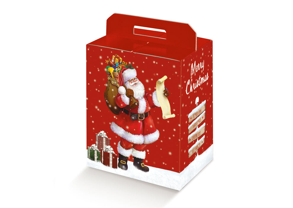 Caja Cesta - Roja - "Arriva Babbo Natale"