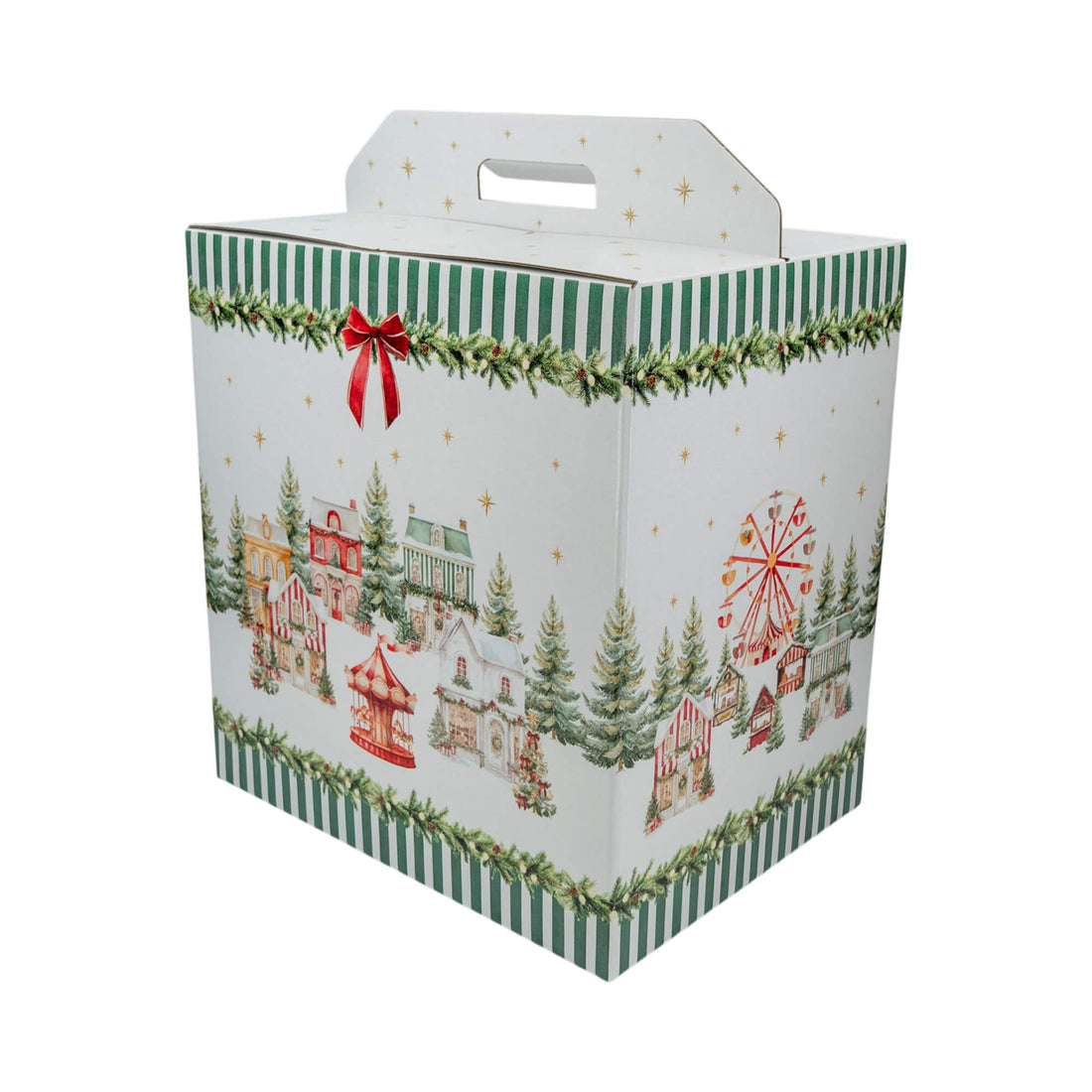 Hamper Box - Green and White - "Market Verde"