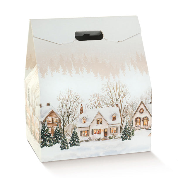 Caixa Cabaz Baulotto - Multicor - "Christmas Village"