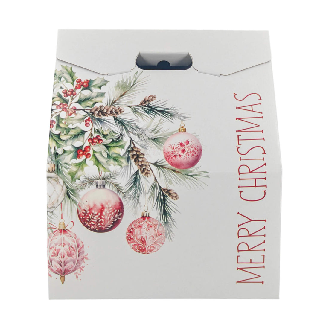 Caja Cesta Baulotto - Blanco, Rojo y Blanco - "Addobbi di Natale"