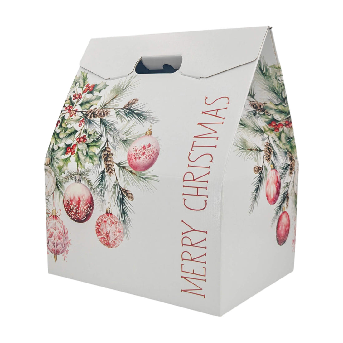 Caja Cesta Baulotto - Blanco, Rojo y Blanco - "Addobbi di Natale"