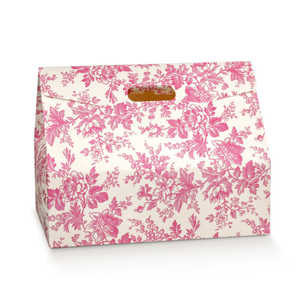 Caixa Cabaz Baulotto - Rosa - "Jouy Fuchsia"