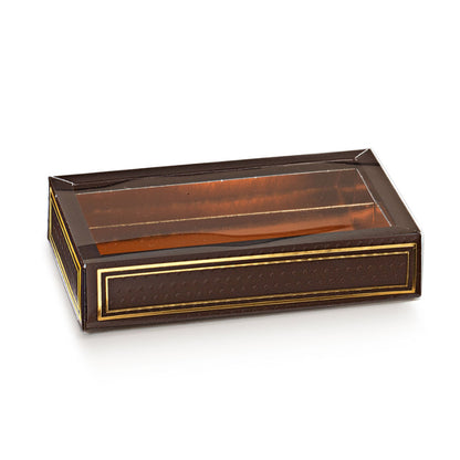 PVC Boxes with Sleeve and Dividers - Brown and Gold - "Spot"