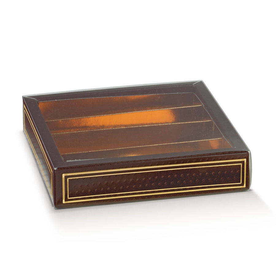 PVC Boxes with Sleeve and Dividers - Brown and Gold - "Spot"