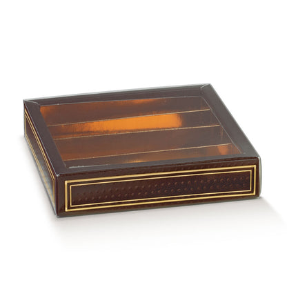 PVC Boxes with Sleeve and Dividers - Brown and Gold - "Spot"