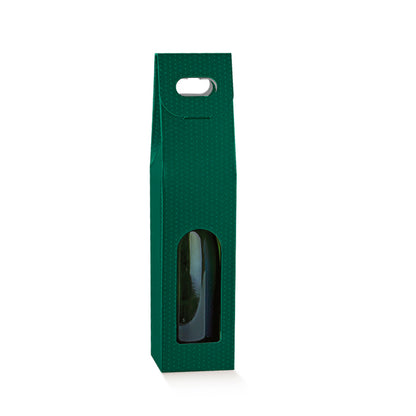 Bottle Boxes with Window - Green - "Spot"