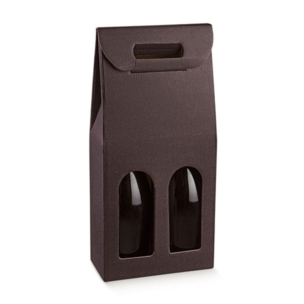Window Boxes for Bottles - Brown - "Skin Coffee"