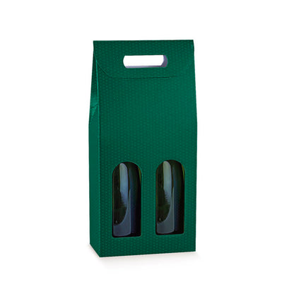 Bottle Boxes with Window - Green - "Spot"