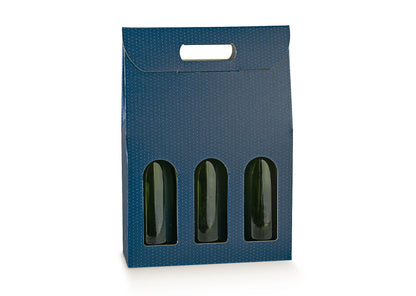 Caixas com Janela para Garrafas - Azul - "Spot Blu"
