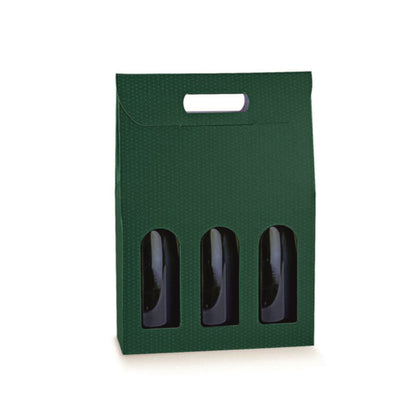 Bottle Boxes with Window - Green - "Spot"