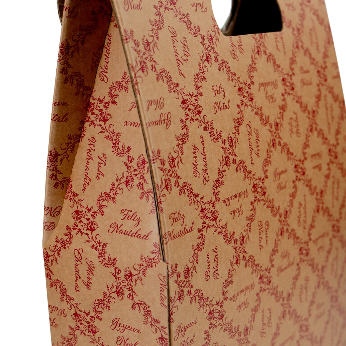 Caixas com Janela para Garrafas - Kraft e Vermelho - "Royal Garden"