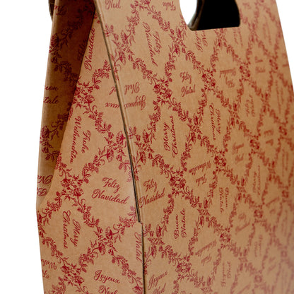 Caixas com Janela para Garrafas - Kraft e Vermelho - "Royal Garden"