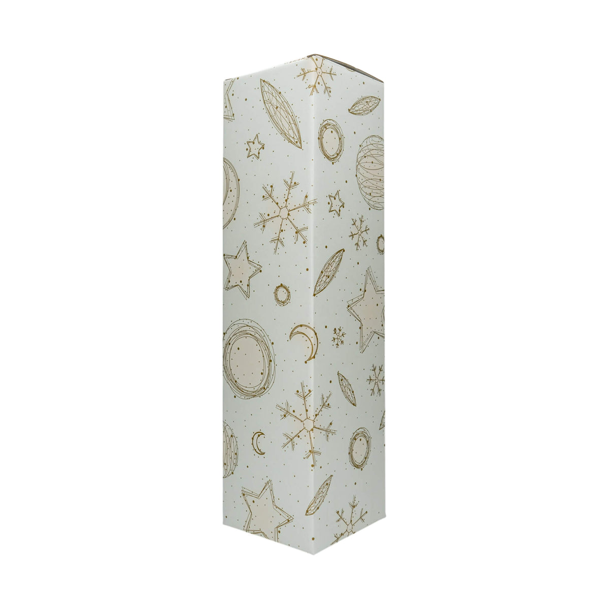 Caixa para 1 Garrafa Magnum - Branco e Ouro - "White Universe"