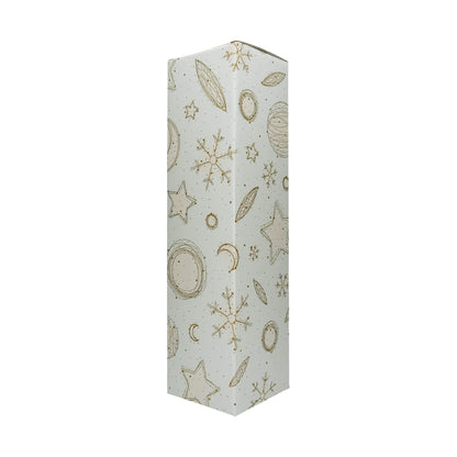 Caixa para 1 Garrafa Magnum - Branco e Ouro - "White Universe"