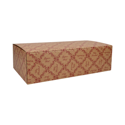 Cajas Únicas para Botellas - Kraft y Rojo - "Royal Garden"