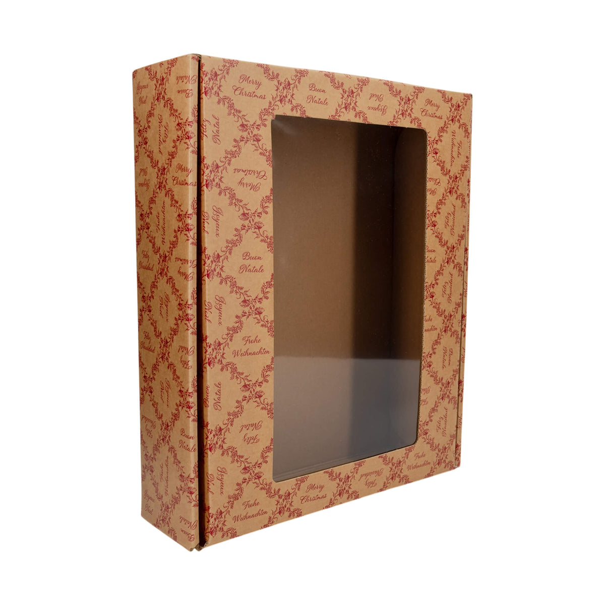 Cajas Cantinetta para Botellas - Kraft y Rojo - "Royal Garden"