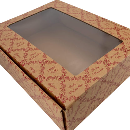 Cajas Cantinetta para Botellas - Kraft y Rojo - "Royal Garden"