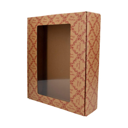 Cajas Cantinetta para Botellas - Kraft y Rojo - "Royal Garden"